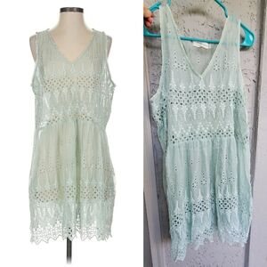 Johnny Was 4 Love & Liberty Mint Green Lace Dress S